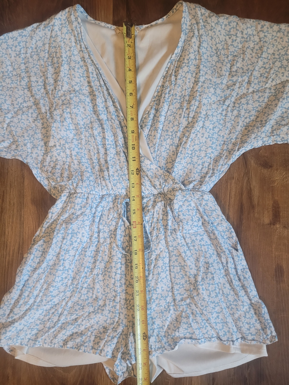 Altar'd State Light Blue & White Floral Romper - Picture 9 of 10